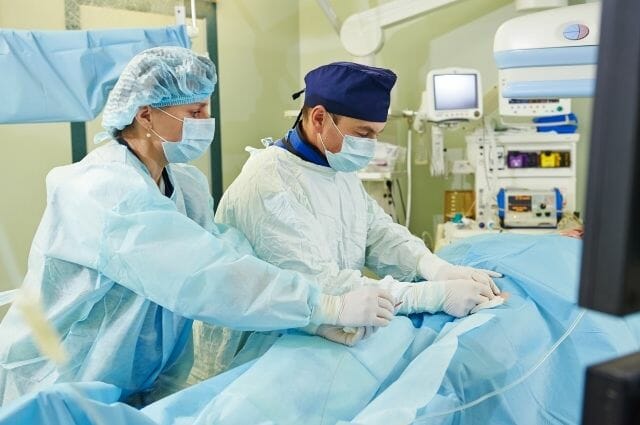 vascular surgeons during a vascular operation