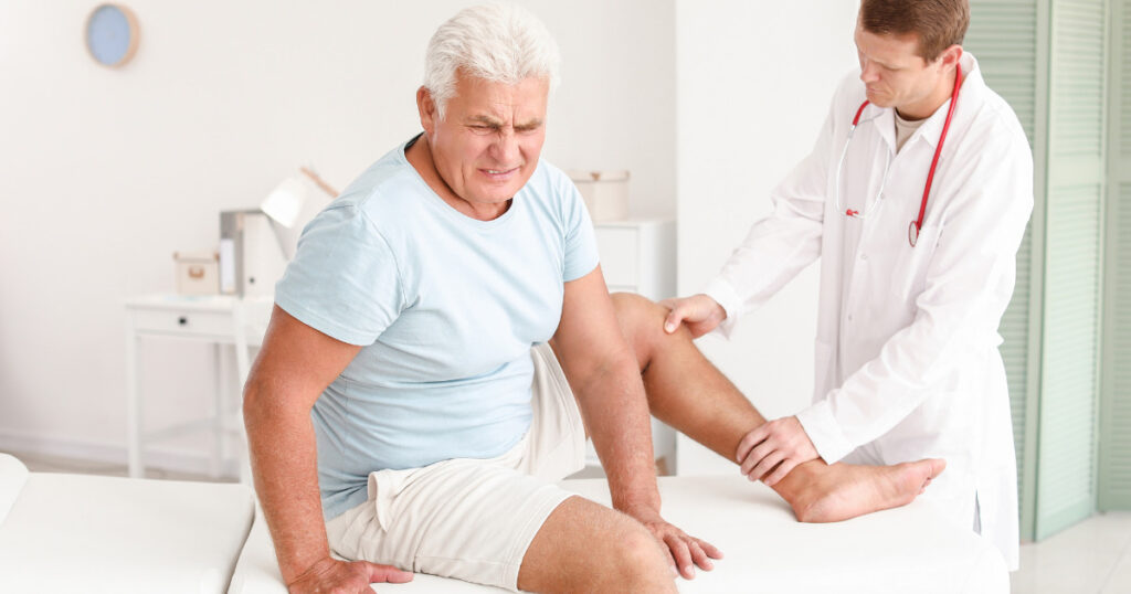 patient and doctor consultation for joint pain