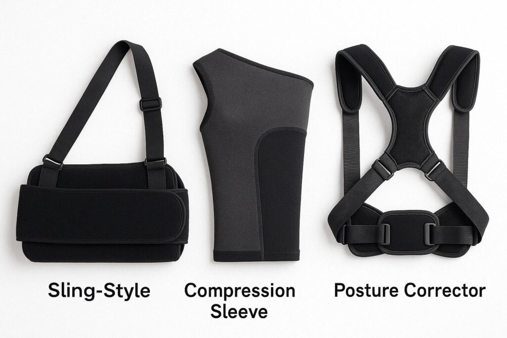 different types of shoulder brace