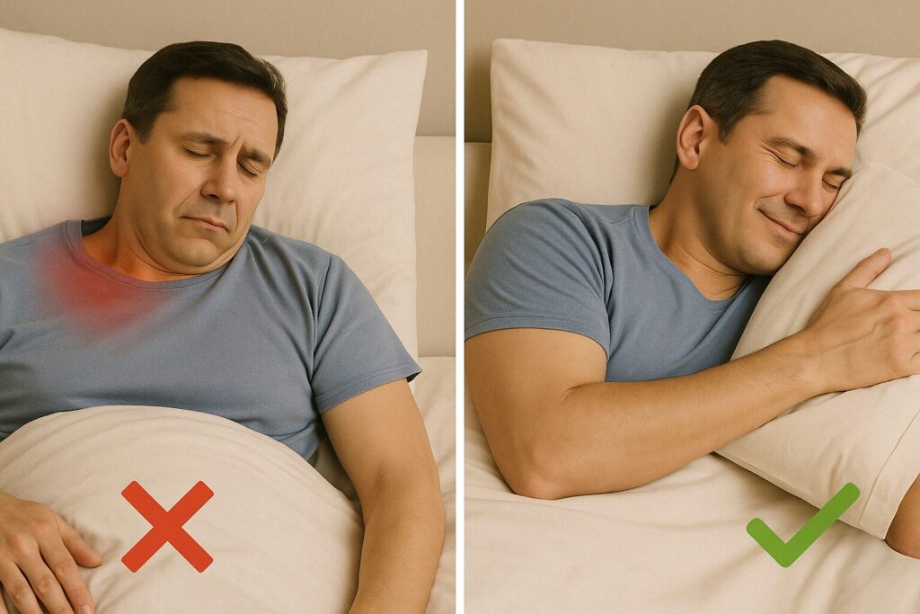 correct sleeping position